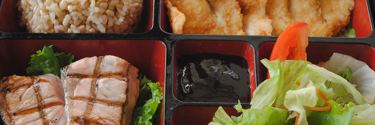 Trays of sushi