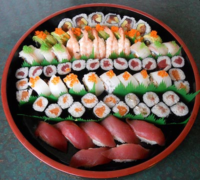 Assorted sushi